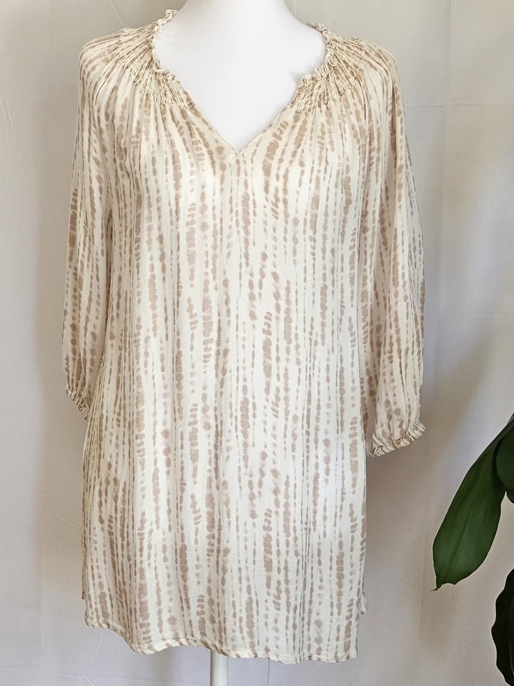 Wallpapher Boho Tie Dye Rayon Tunic Blouse Top Size S
​